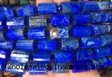 TBBS102 15 inches 10*14mm faceted tube lapis lazuli gemstone beads