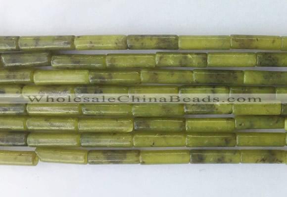 TBBS18 15 inches 4*13mm tube Taiwan jade gemstone beads