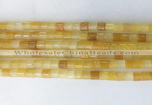 TBBS39 15 inches 3*5mm tube yellow aventurine gemstone beads