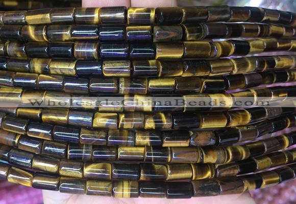 TBBS70 15 inches 5*7mm tube yellow tiger eye gemstone beads wholesale