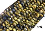 TEBS12 15 inches 4*6mm faceted rondelle yellow tiger eye beads