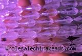 TRBS03 15 inches 8*16mm faceted teardrop white crystal gemstone beads