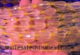 TRBS05 15 inches 8*16mm faceted teardrop lemon quartz gemstone beads