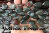 TRBS25 15 inches 13*18mm flat teardrop blood jasper gemstone beads