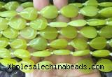 TRBS42 15 inches 13*18mm flat teardrop lemon jade gemstone beads