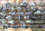 TRBS53 15 inches 11*22mm - 12*25mm faceted teardrop dogtooth amethyst beads