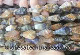 TRBS60 15 inches 11*22mm - 12*25mm faceted teardrop charoite beads