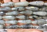 TRBS79 15 inches 10*30mm faceted teardrop labradorite beads wholesale