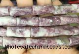 TWBS03 15 inches 9*20mm twist column lepidolite gemstone beads