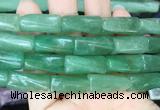 TWBS05 15 inches 9*20mm twist column green aventurine gemstone beads