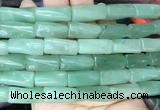 TWBS06 15 inches 9*20mm twist column green aventurine gemstone beads