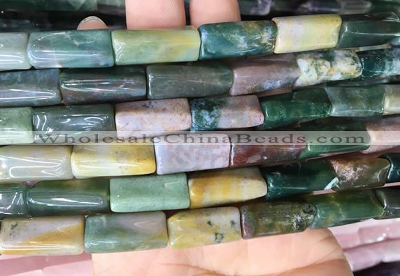 TWBS08 15 inches 9*20mm twist column indian agate gemstone beads