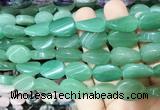 TWBS26 15 inches 13*18mm twist oval green aventurine beads wholesale