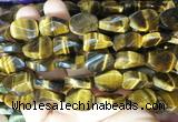 TWBS33 15 inches 13*18mm twist oval yellow tiger eye beads wholesale