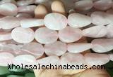 TWBS38 15 inches 18*25mm twist oval rose quartz beads wholesale