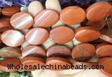 TWBS42 15 inches 18*25mm twist oval red jasper beads wholesale