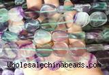 TWBS60 15 inches 16mm twist coin fluorite beads wholesale