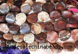 TWBS62 15 inches 16mm twist coin brecciated jasper beads wholesale