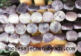 TWBS64 15 inches 16mm twist coin lepidolite beads wholesale