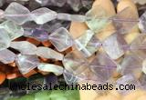 TWBS89 15 inches 16mm twist diamond fluorite beads wholesale